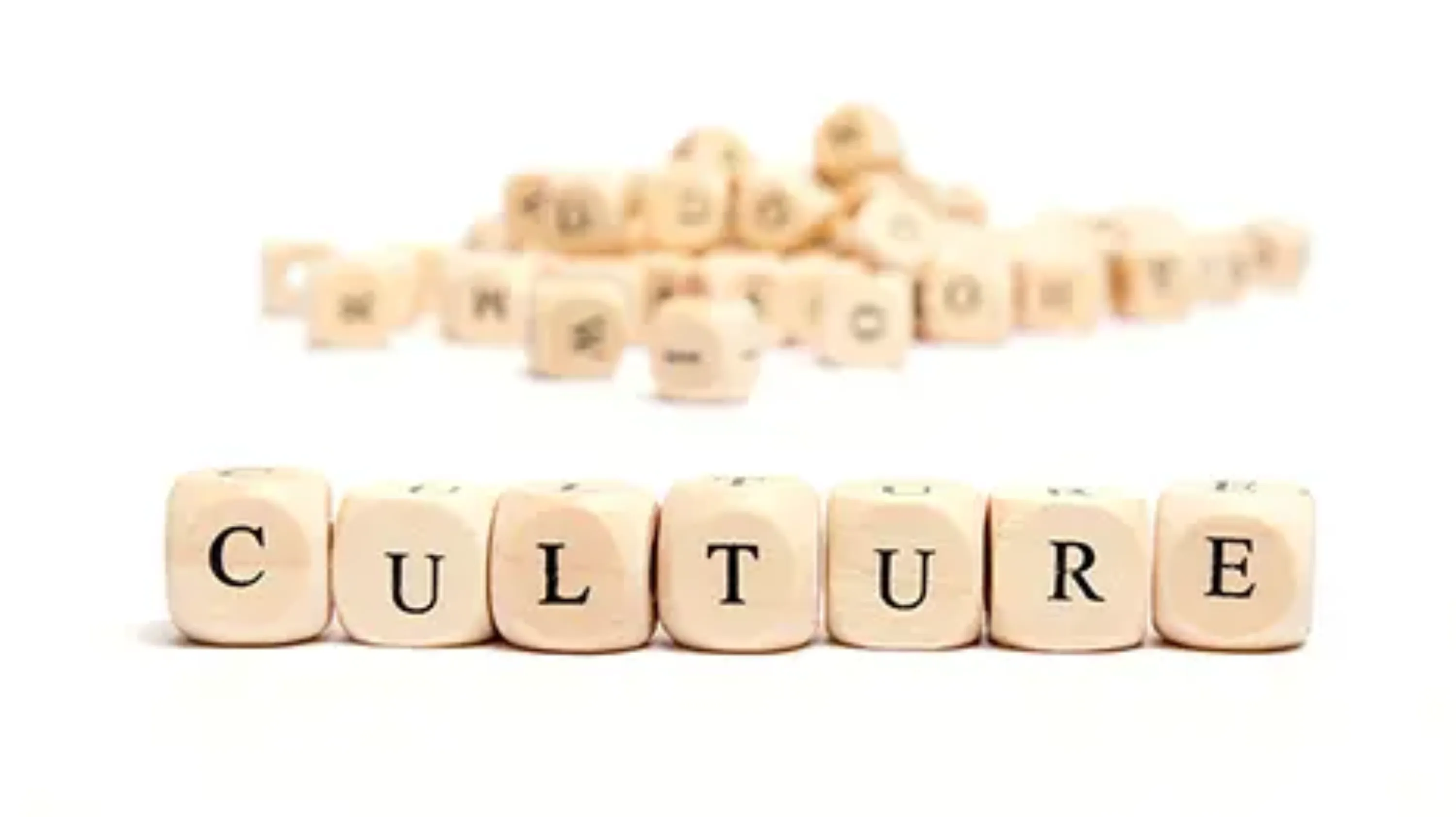 dés en bois qui écrivent le mot culture