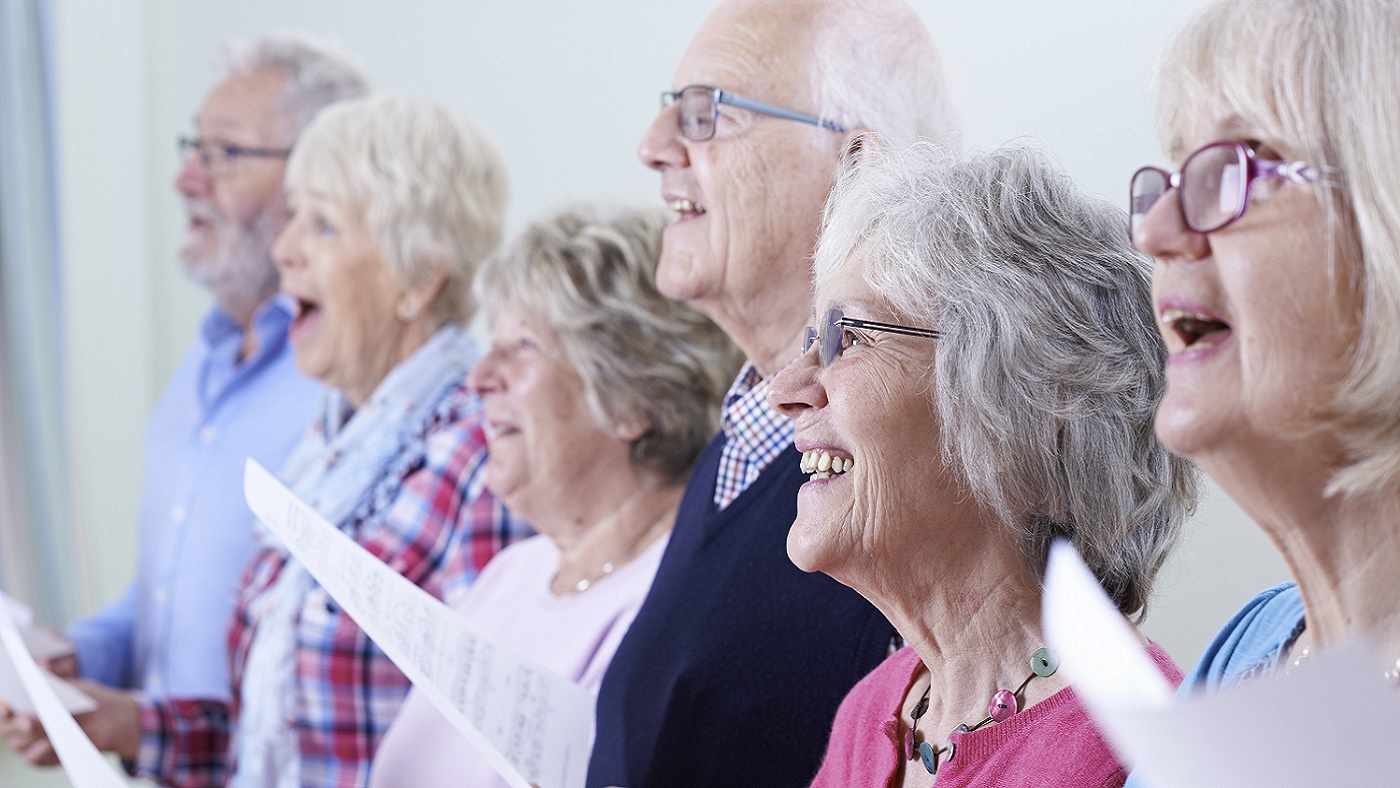 Ein Chor am Singen